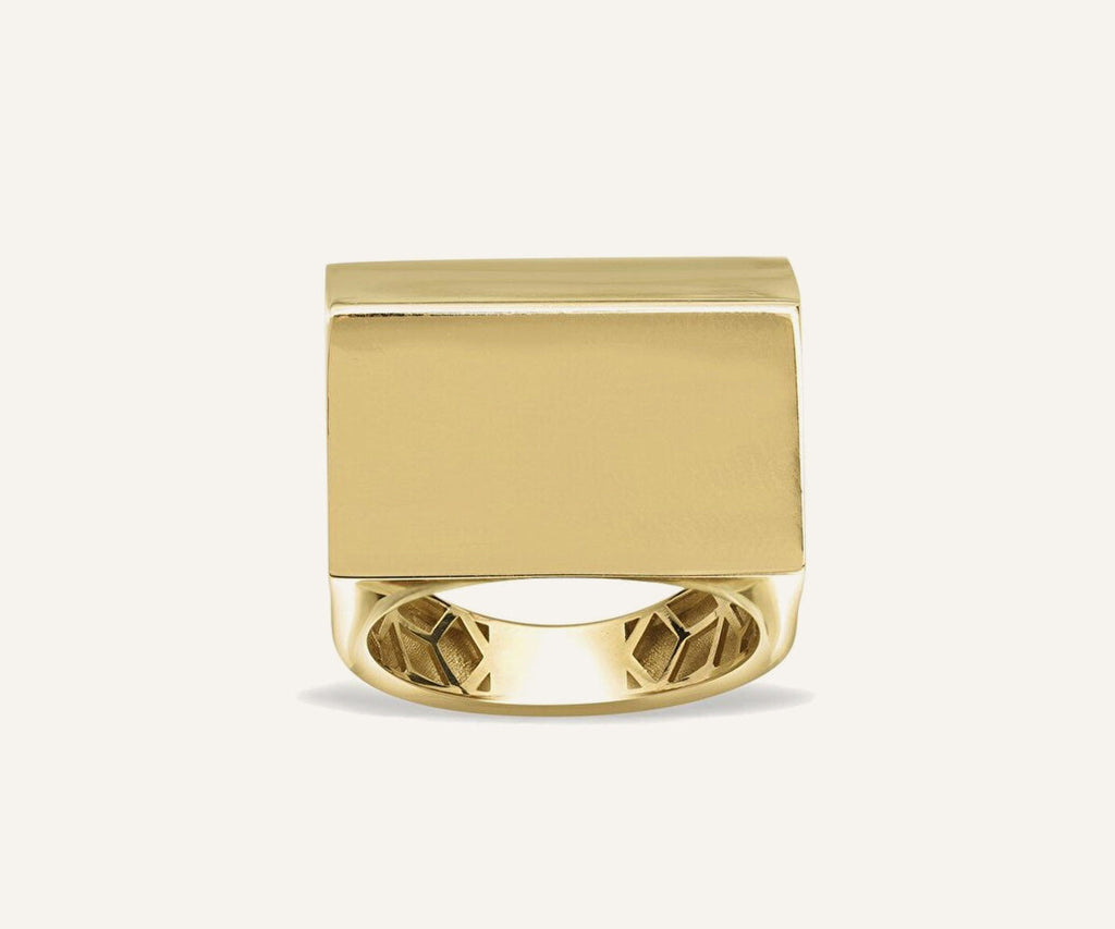 Gold Double Initial Custom Ring