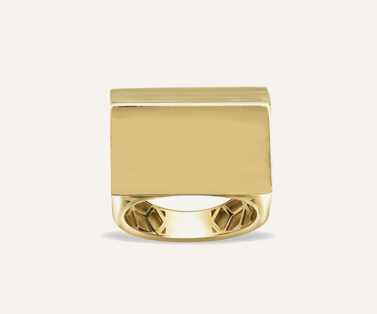 Gold Double Initial Custom Ring