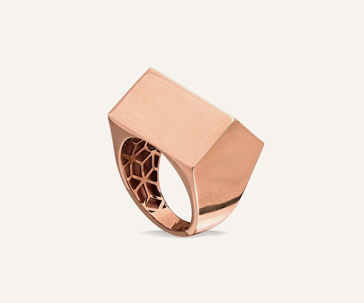 Gold Double Initial Custom Ring