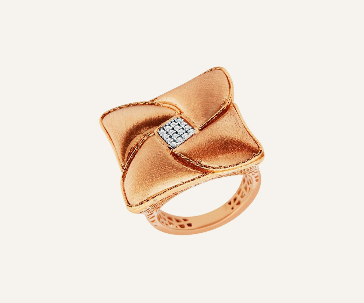 Gold Mel Ring in Green and Red