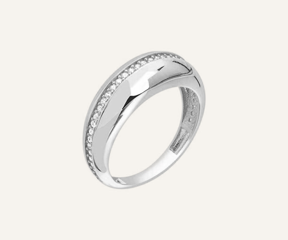 Gold Plated Double half circle ring