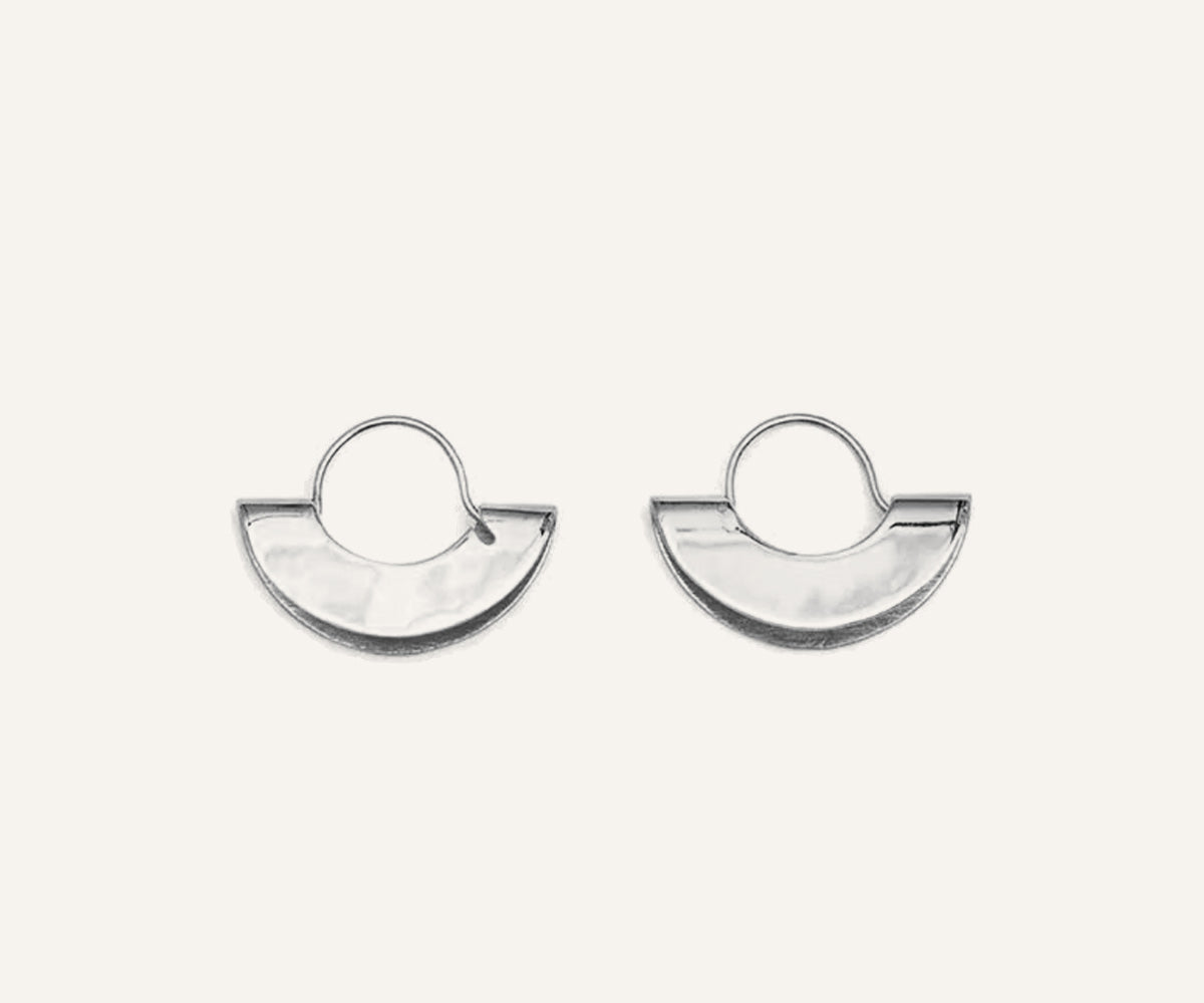 Handmade Double Date Earrings in Gold